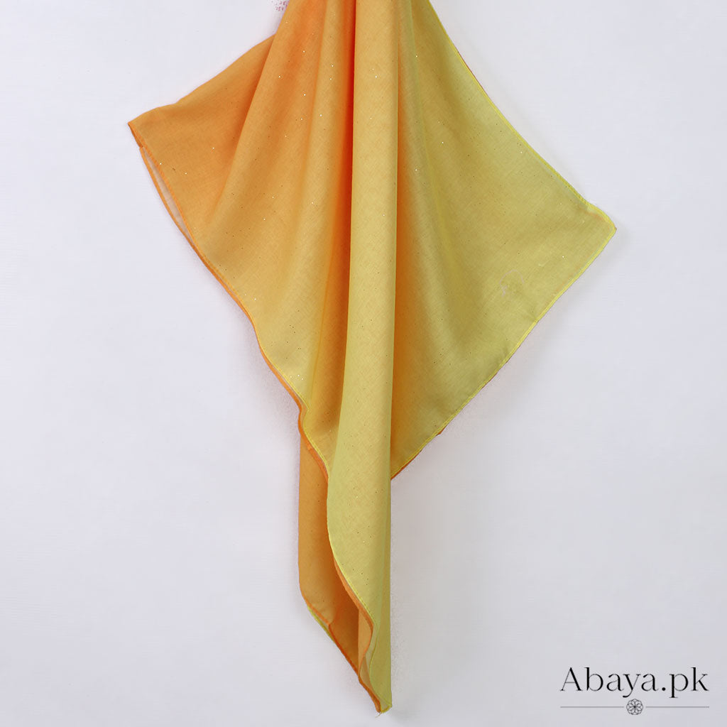 Ombre Lawn Hijab (Lemon and Yellow) Abaya.pk