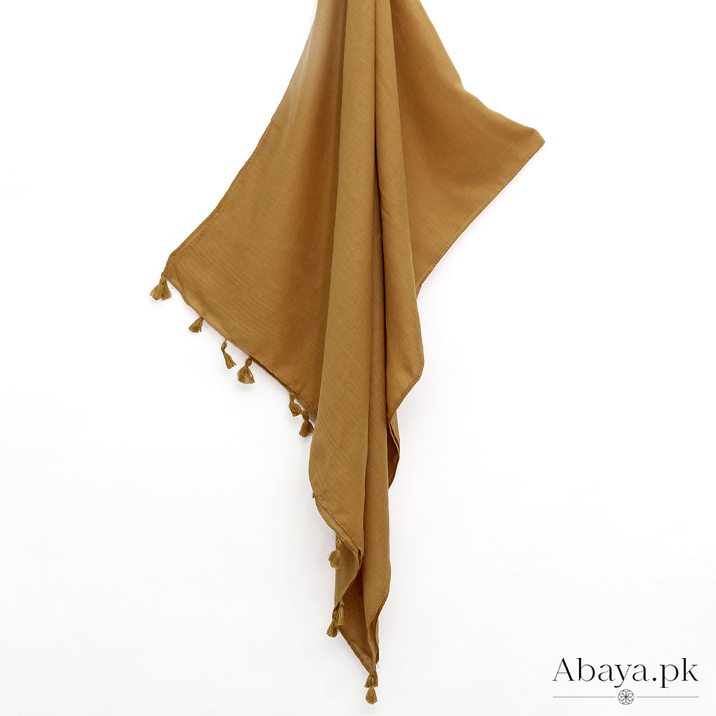 Exquisite camel color soft rayon cotton hijab main image 0