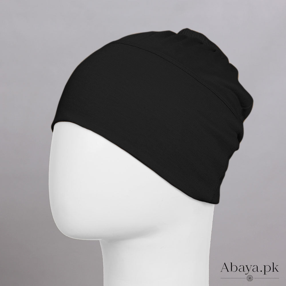 Elastic Hijab Cap Black