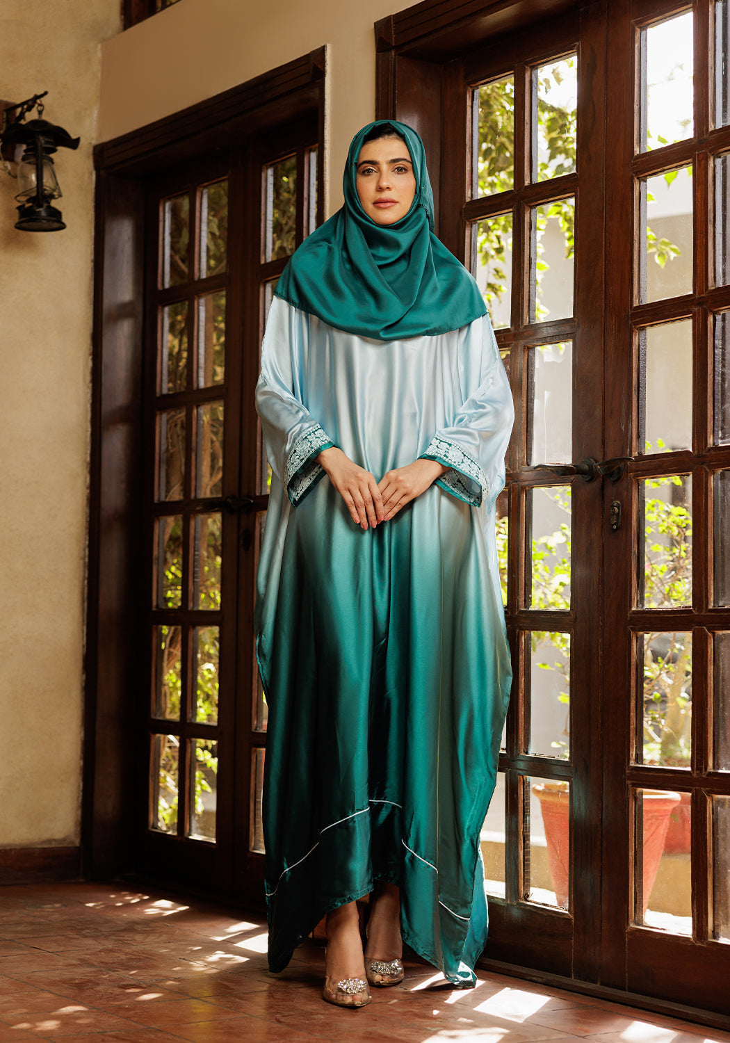 Silk Tie Dye Abaya | Zoe