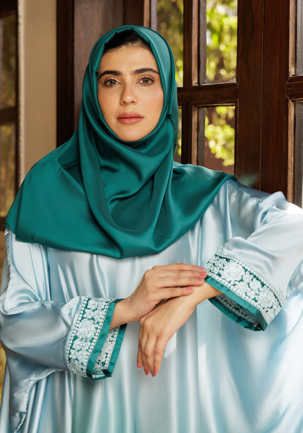 Silk Tie Dye Abaya | Zoe