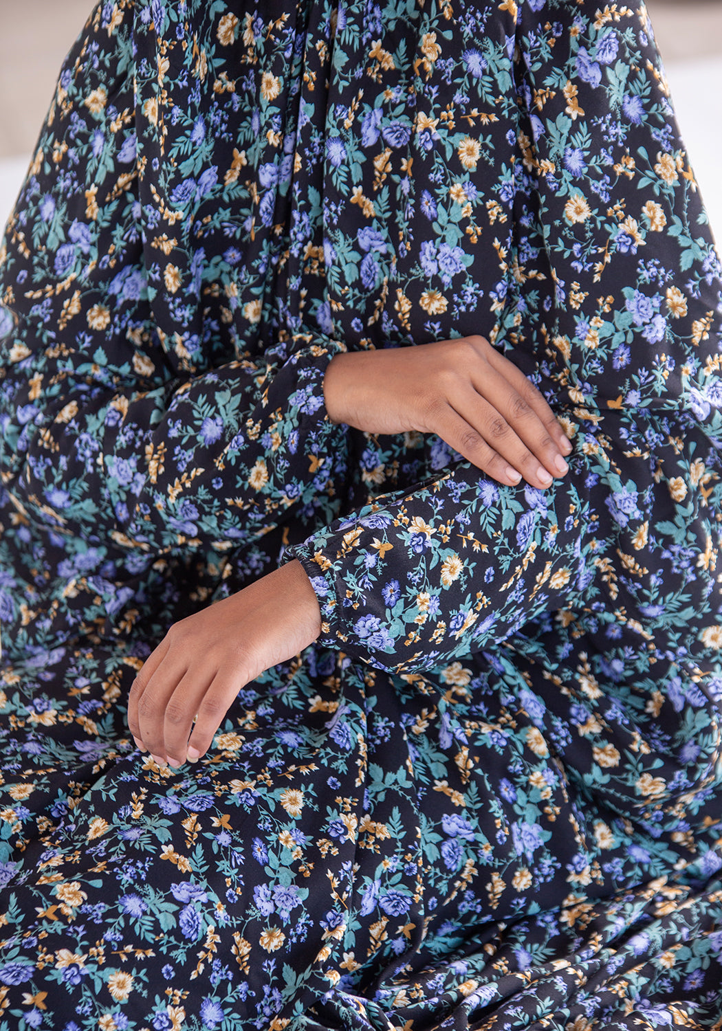 Printed Namaz Chadar - Black
