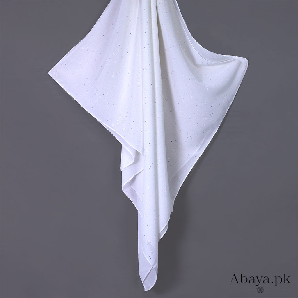 Gleam Chiffon Hijab - White