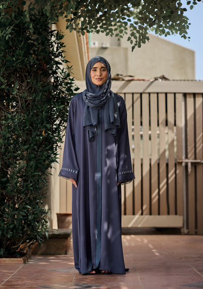 Grey Batek Abaya