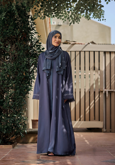 Grey Batek Abaya