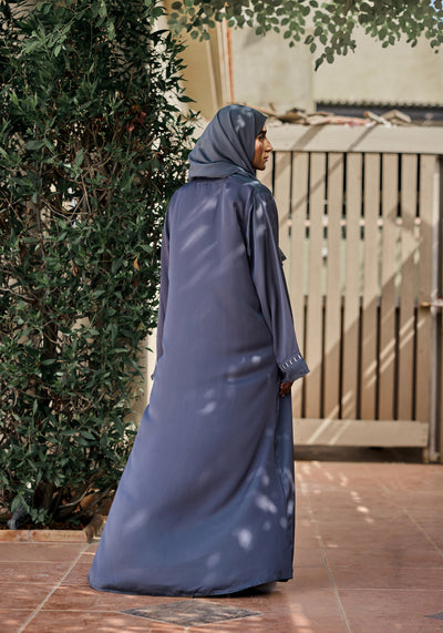 Grey Batek Abaya