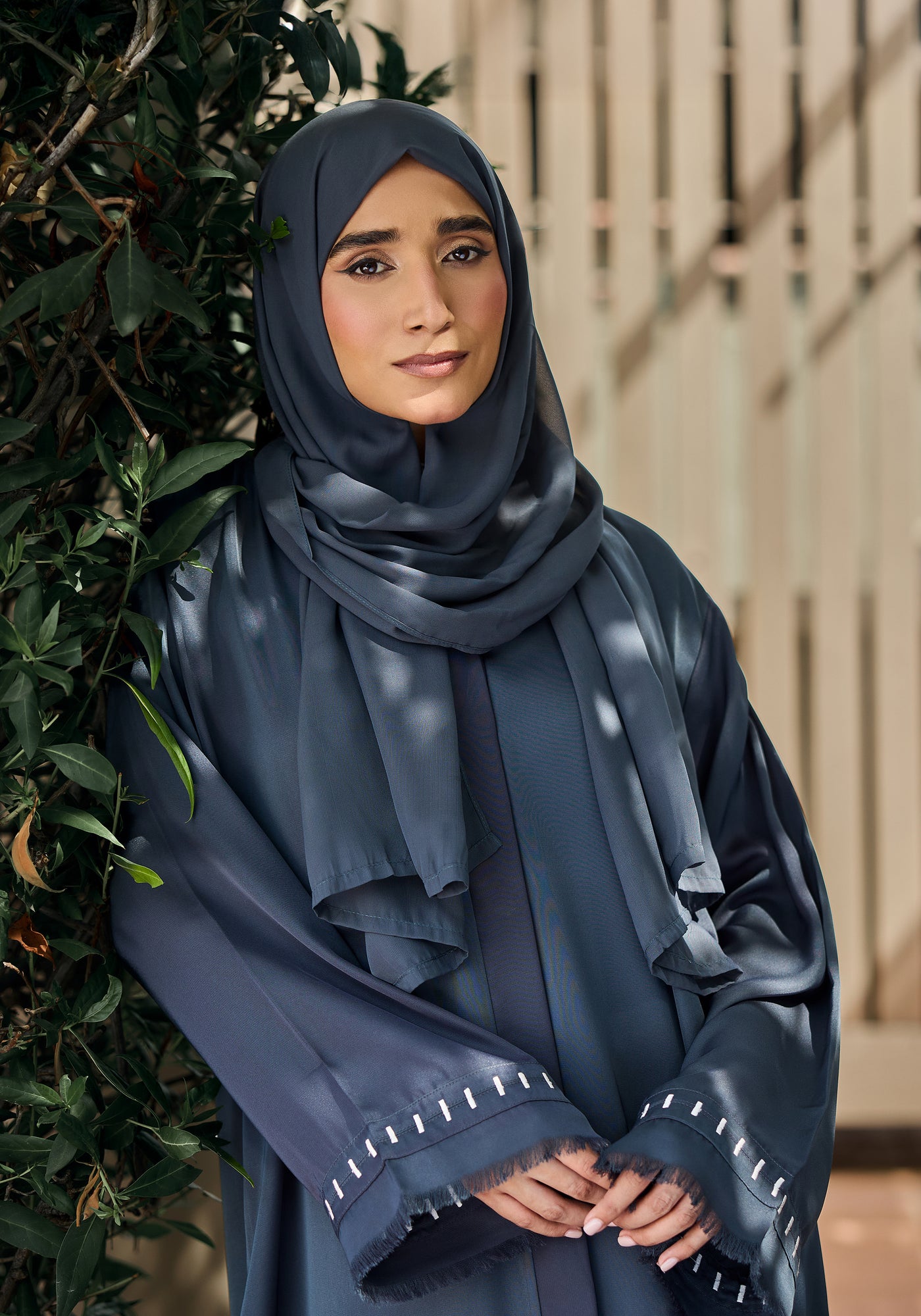 Grey Batek Abaya