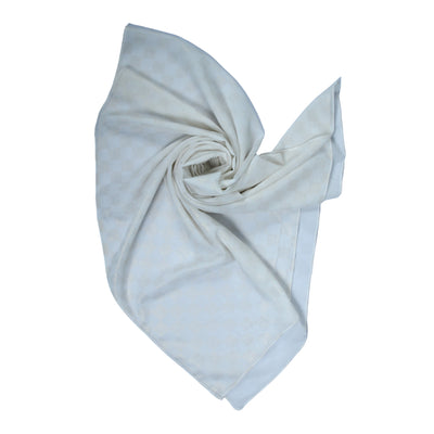 Chiffon Check Foil-White