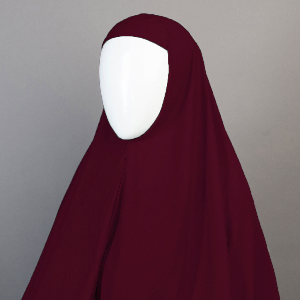 Burgundy Makhna Hijab