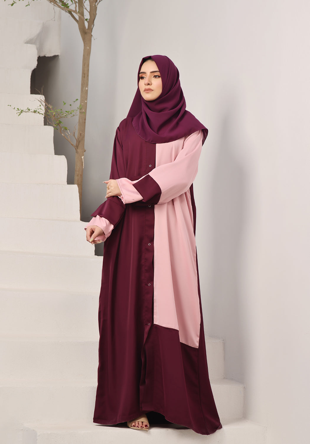 Purple Majesty and Pale Pink Abaya