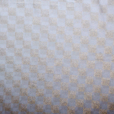 Chiffon Check Foil-White