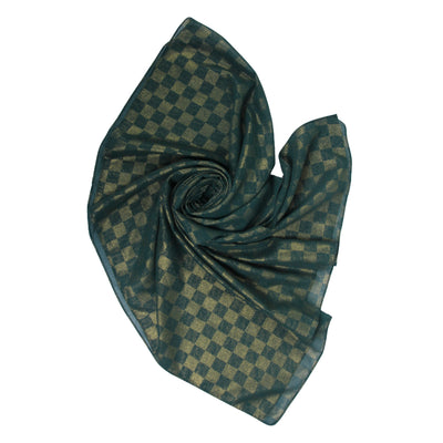 Chiffon Check Foil-Green