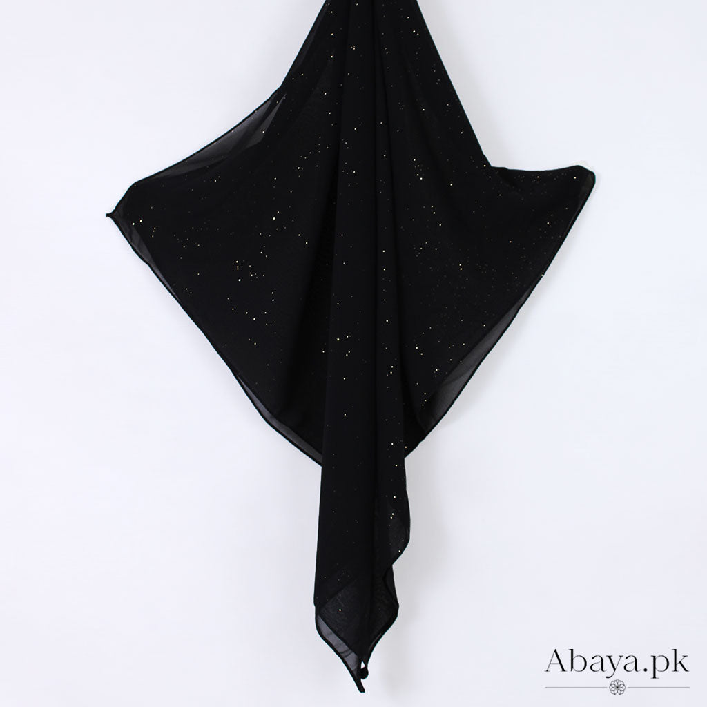 Gleam Chiffon Hijab - Black