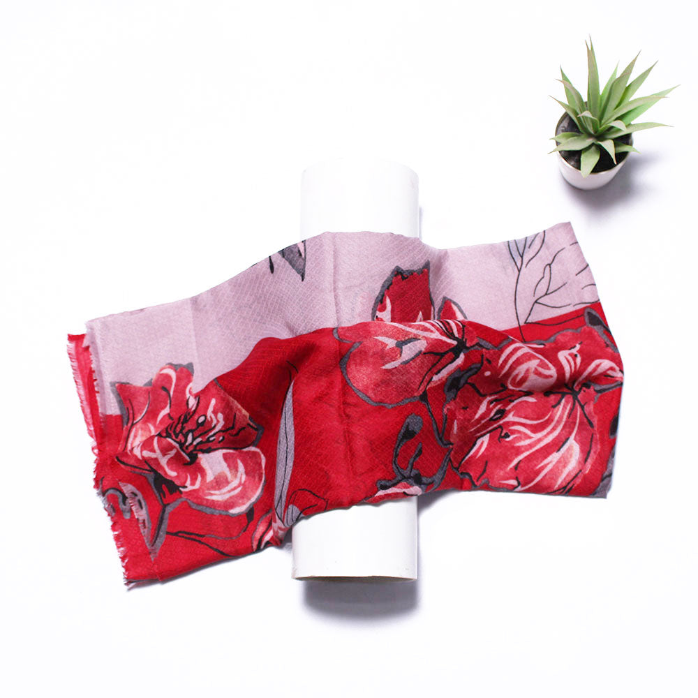 Khanifa Lawn Hijab-Red