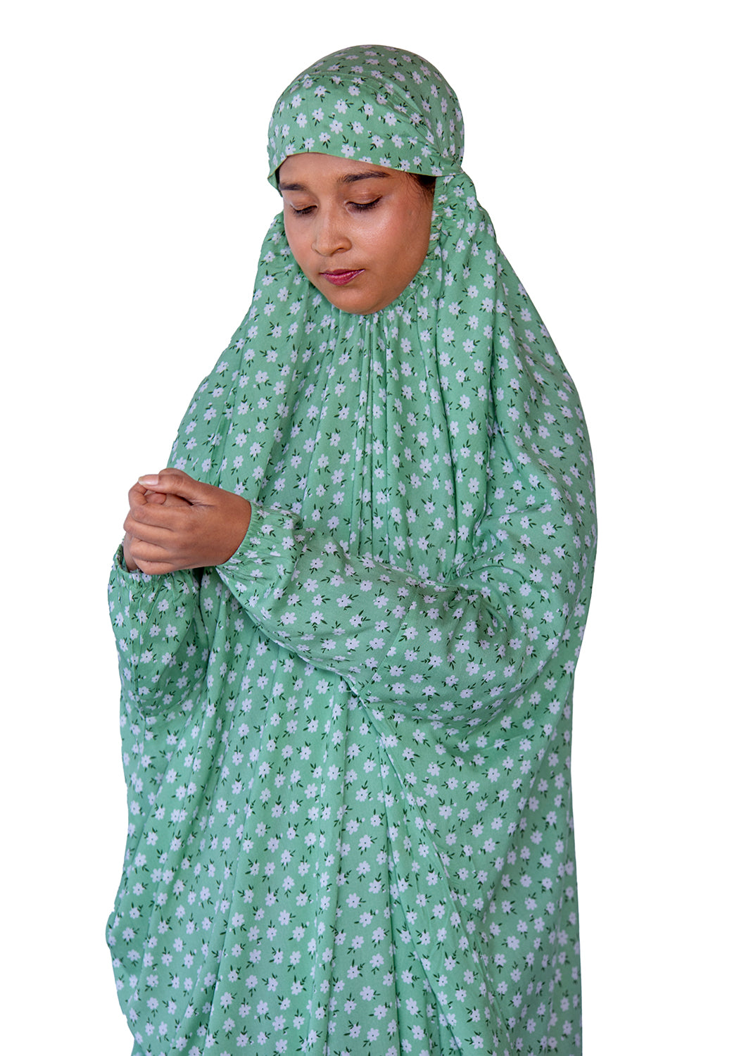 Printed Namaz Chadar - Mint Green