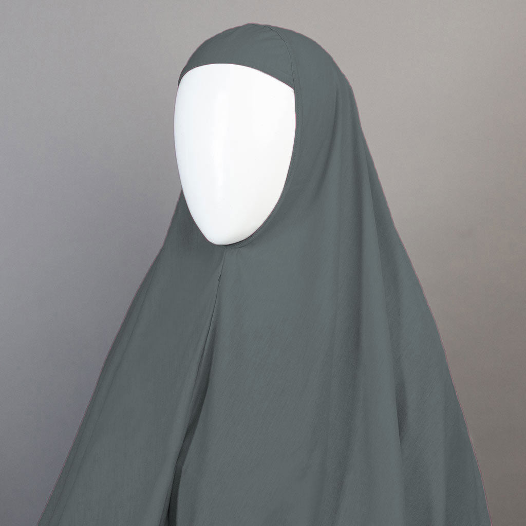 Dark Grey Makhna Hijab