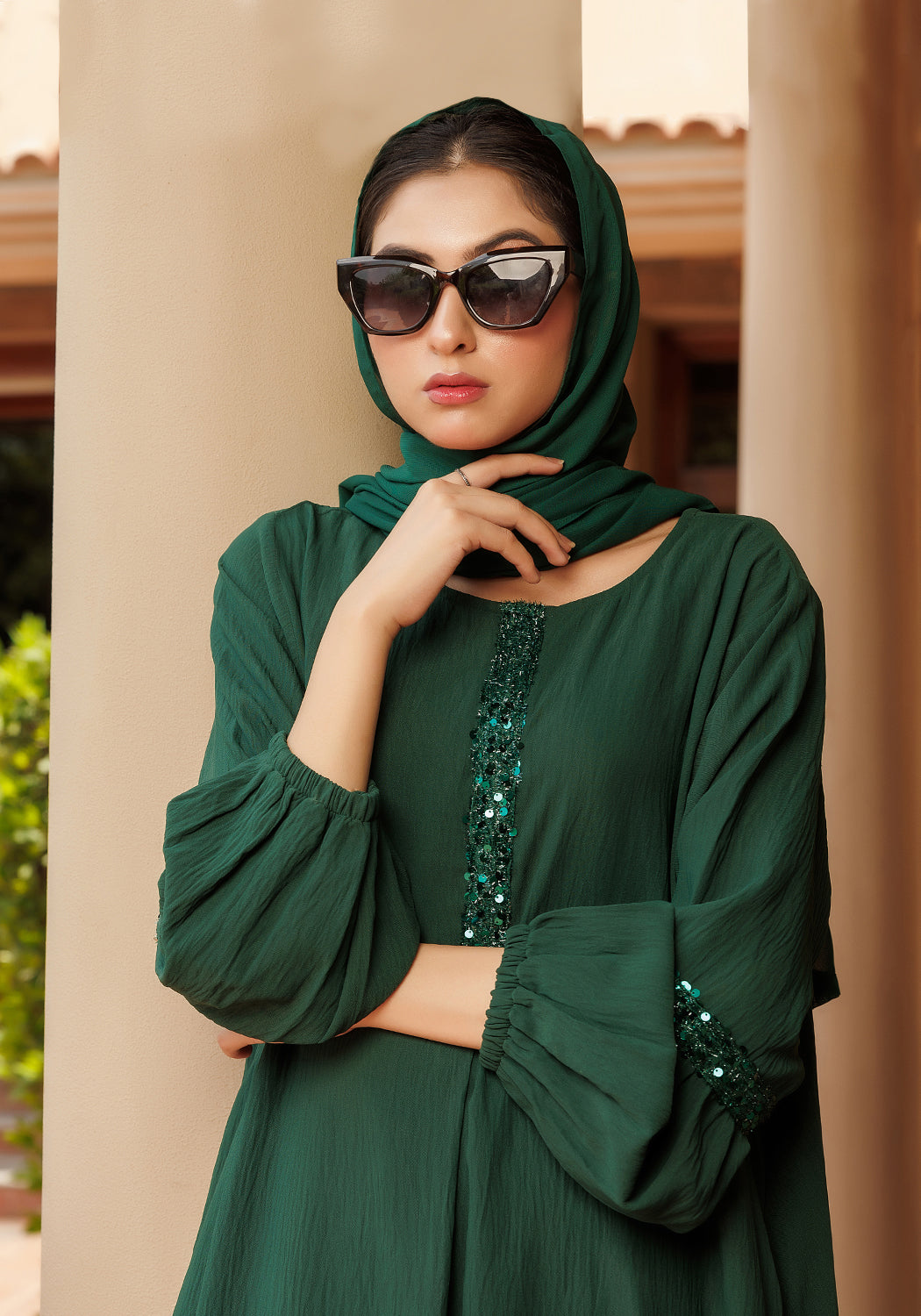 Moonlight Green Abaya