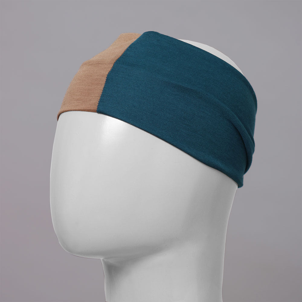 Teal and Fawn Tube Cap