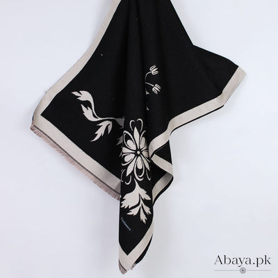 Reversible Cashmere Hijab - Black - Off White