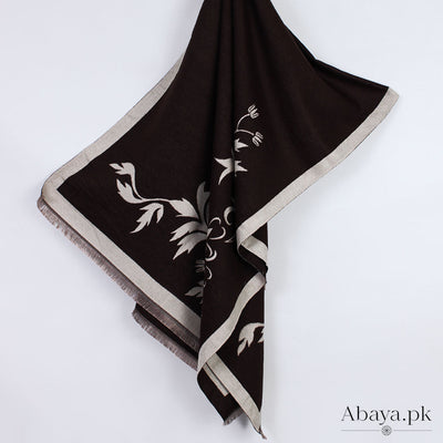 Reversible Cashmere Hijab - Brown- Off white