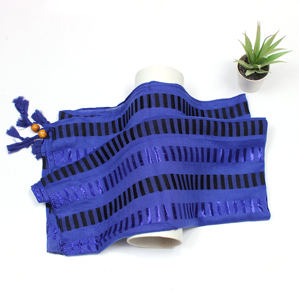 Woven Lawn Hijab-Royal Blue