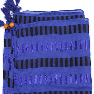 Woven Lawn Hijab-Royal Blue
