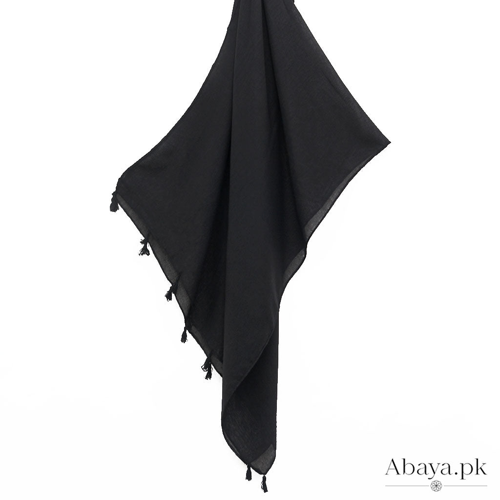 Cashmere Lawn Hijab - Black