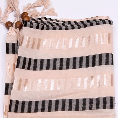 Woven Lawn Hijab-Cream