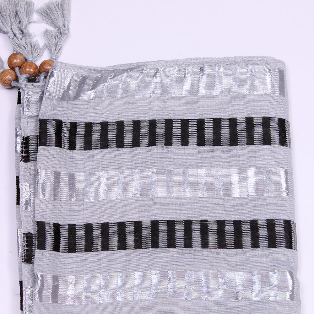 Woven Lawn Hijab-Grey