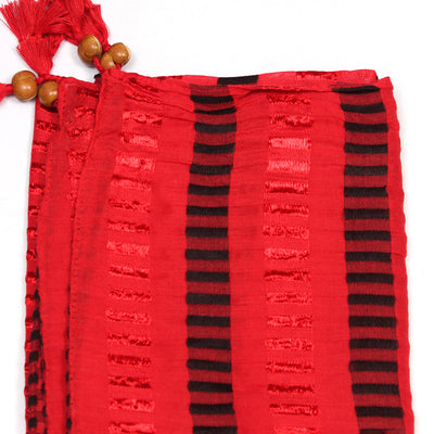 Woven Lawn Hijab-Red