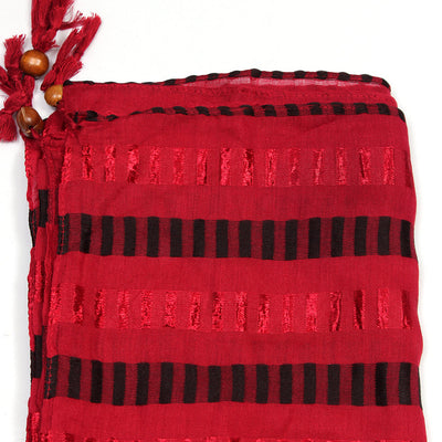 Woven Lawn Hijab-Maroon
