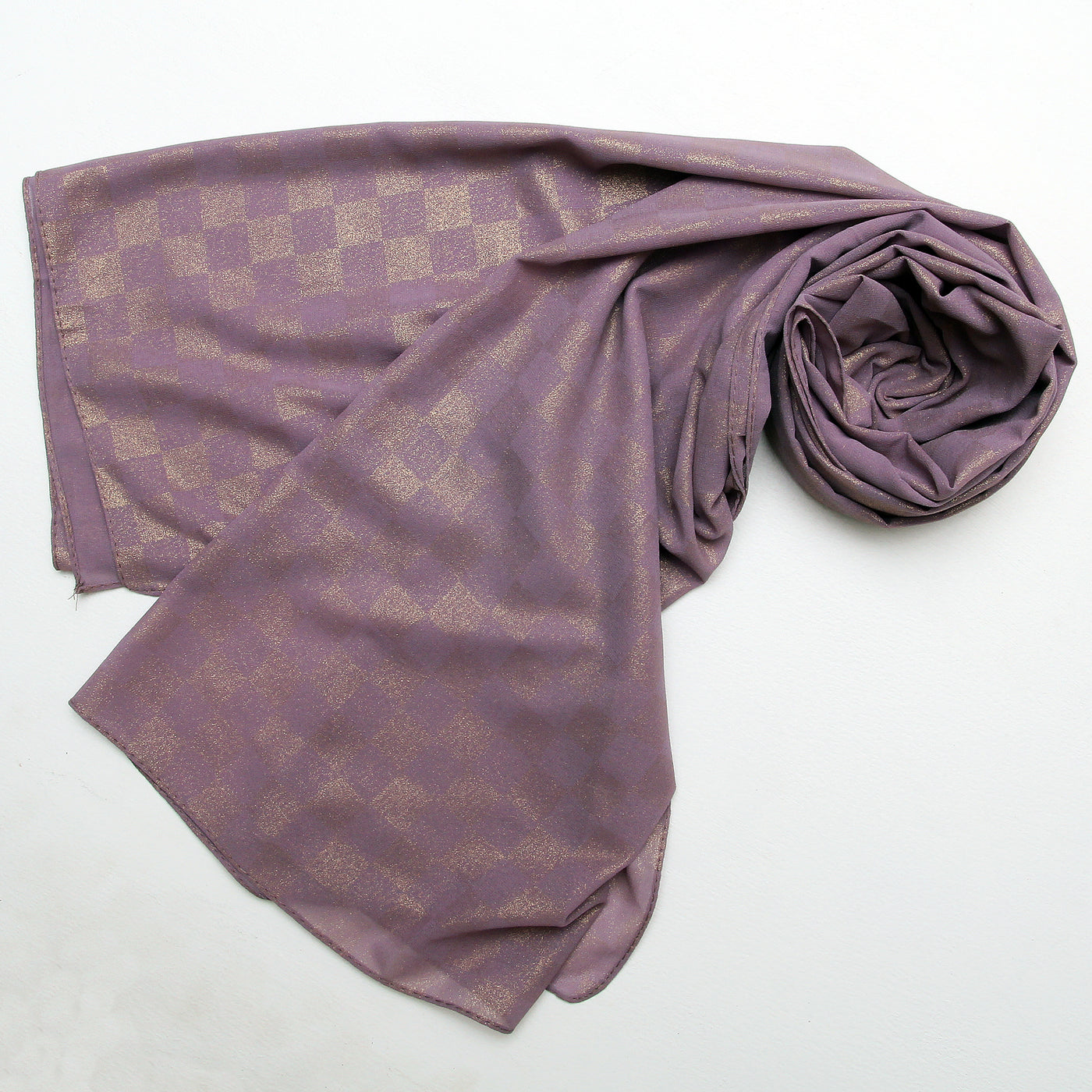 Chiffon Check Foil-Light Purple