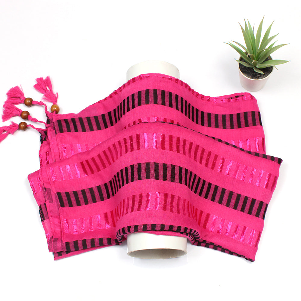 Woven Lawn Hijab-Shoucking Pink