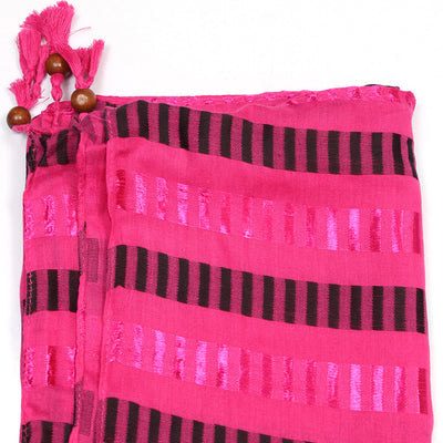 Woven Lawn Hijab-Shoucking Pink