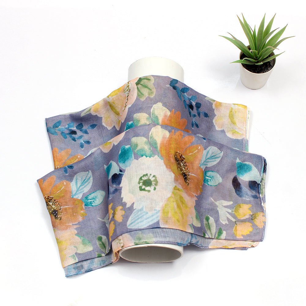 Tehsina Lawn Hijab-Blue