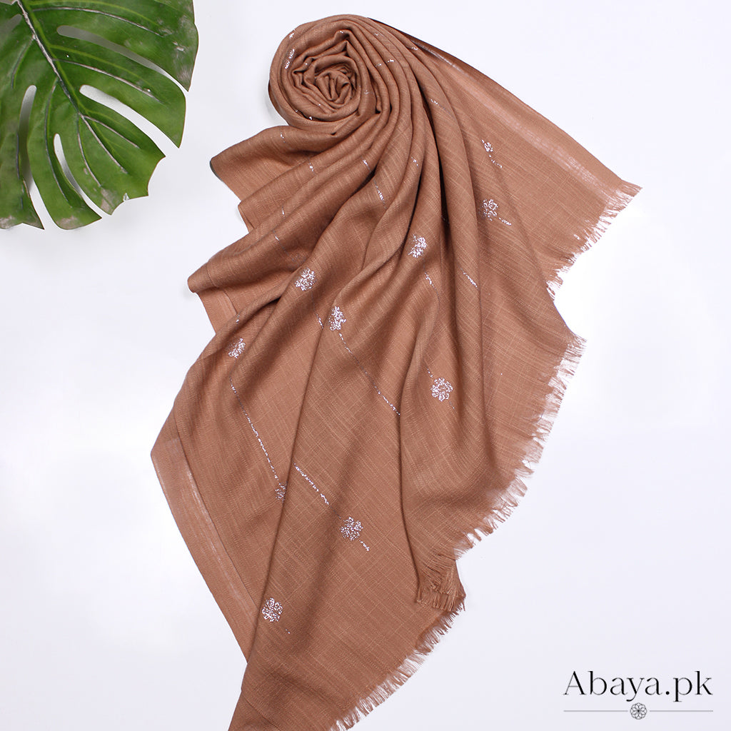 Turkish Foil Hijab Brown