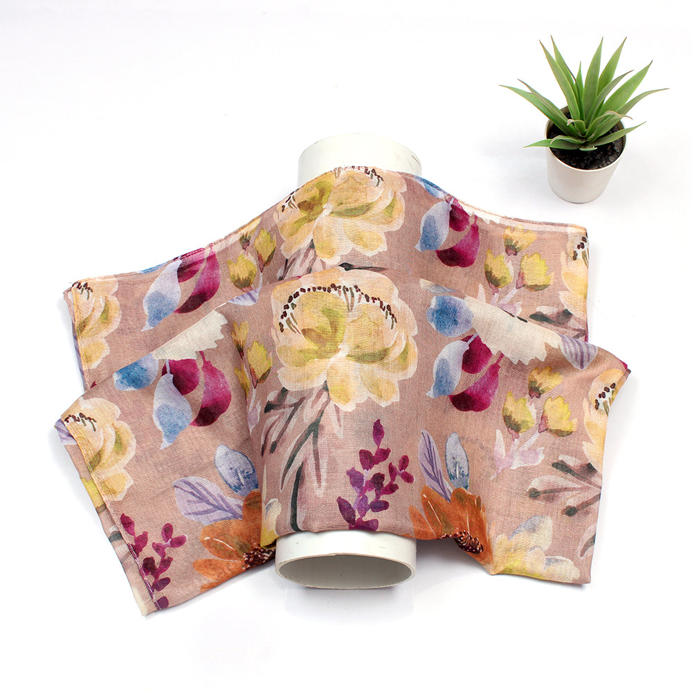 Tehsina Lawn Hijab-Brown