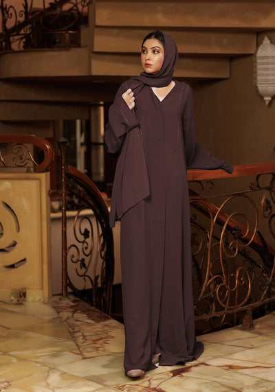 Brown Cafifa Style Abaya