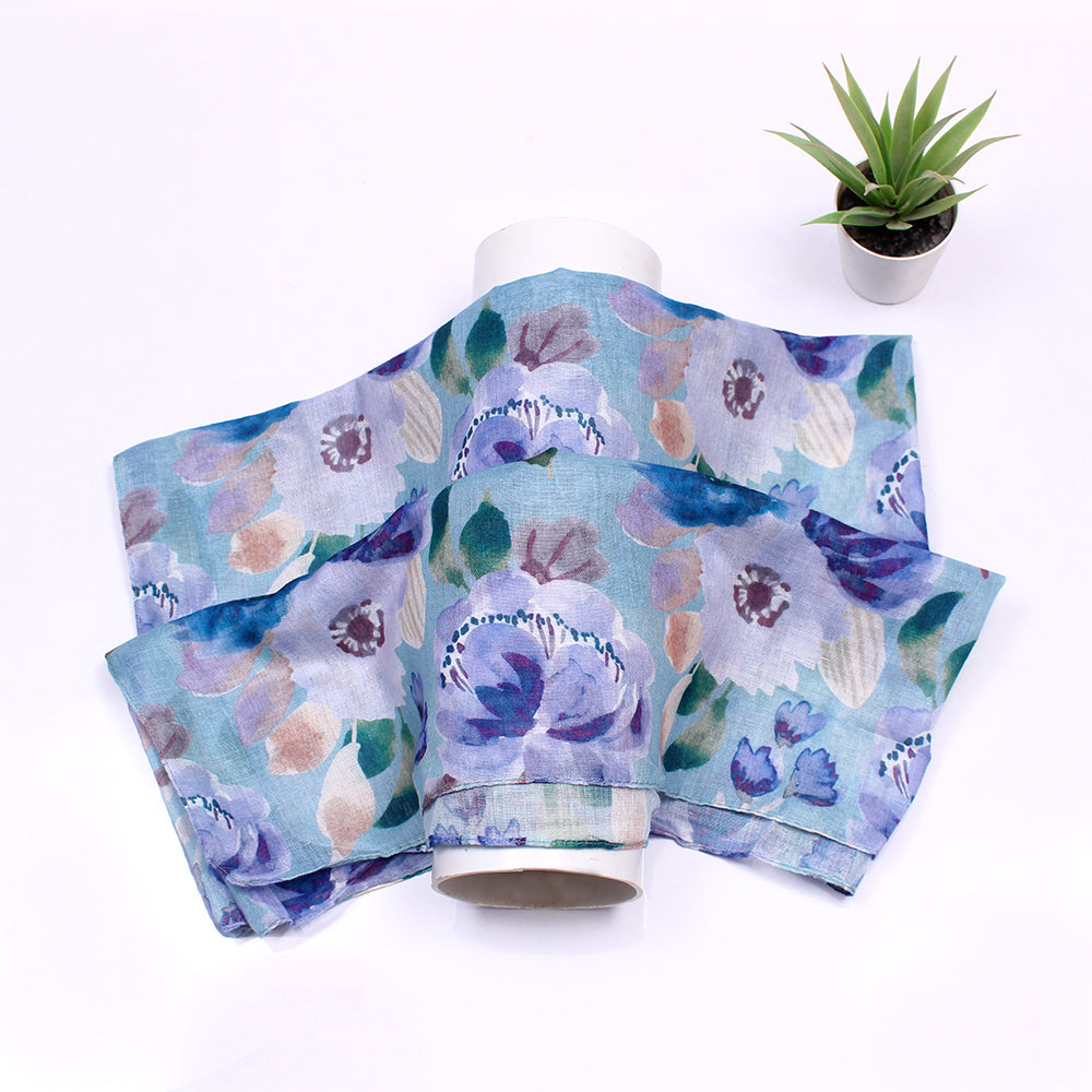 Tehsina Lawn Hijab-Light Blue