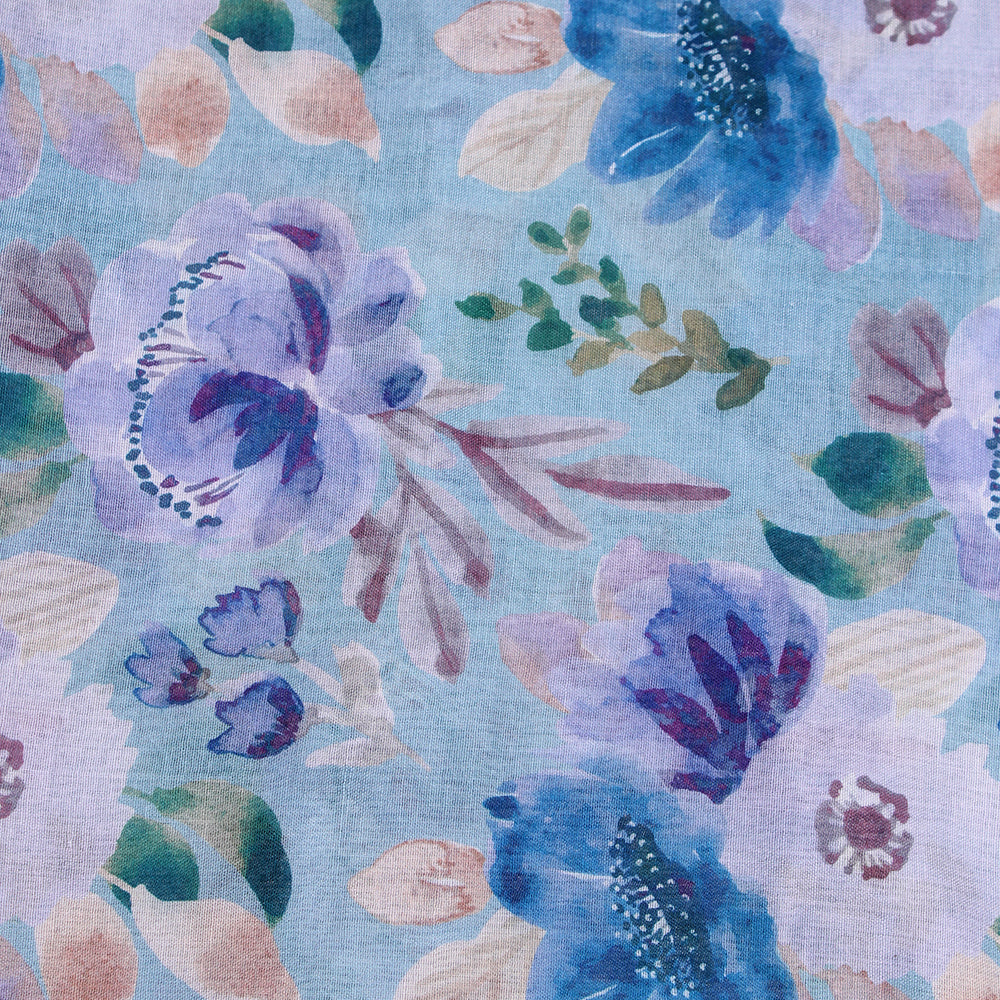 Tehsina Lawn Hijab-Light Blue