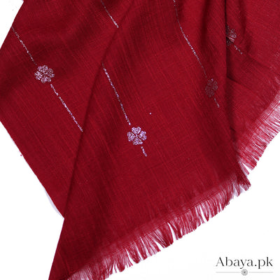 Turkish Foil Hijab Maroon