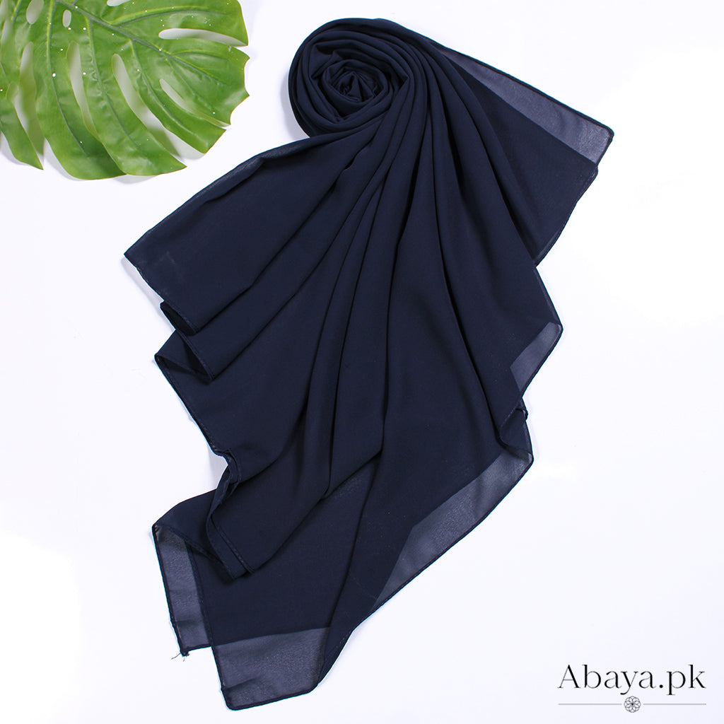 Plain Chiffon Navy blue-24