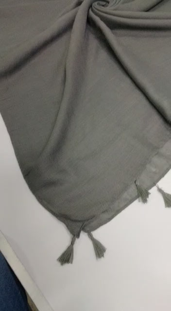 Cashmere Lawn Hijab - Dark grey