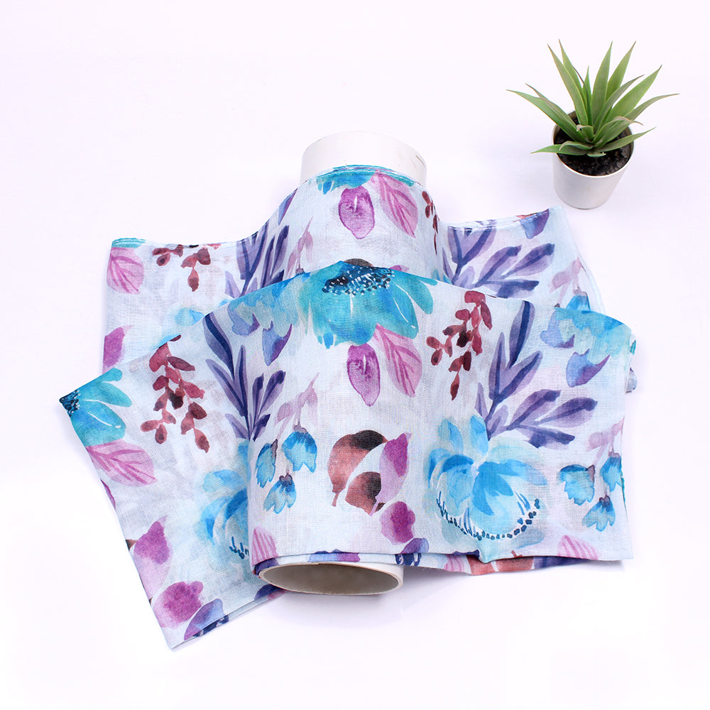 Tehsina Lawn Hijab-Sky Blue