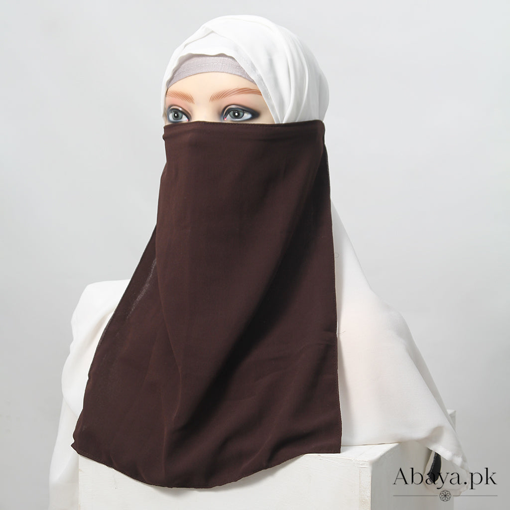 Chiffon Dark Brown Niqab