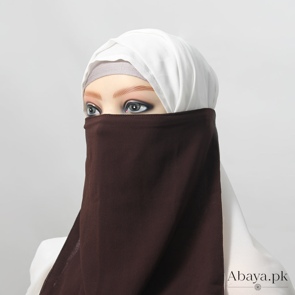 Chiffon Dark Brown Niqab
