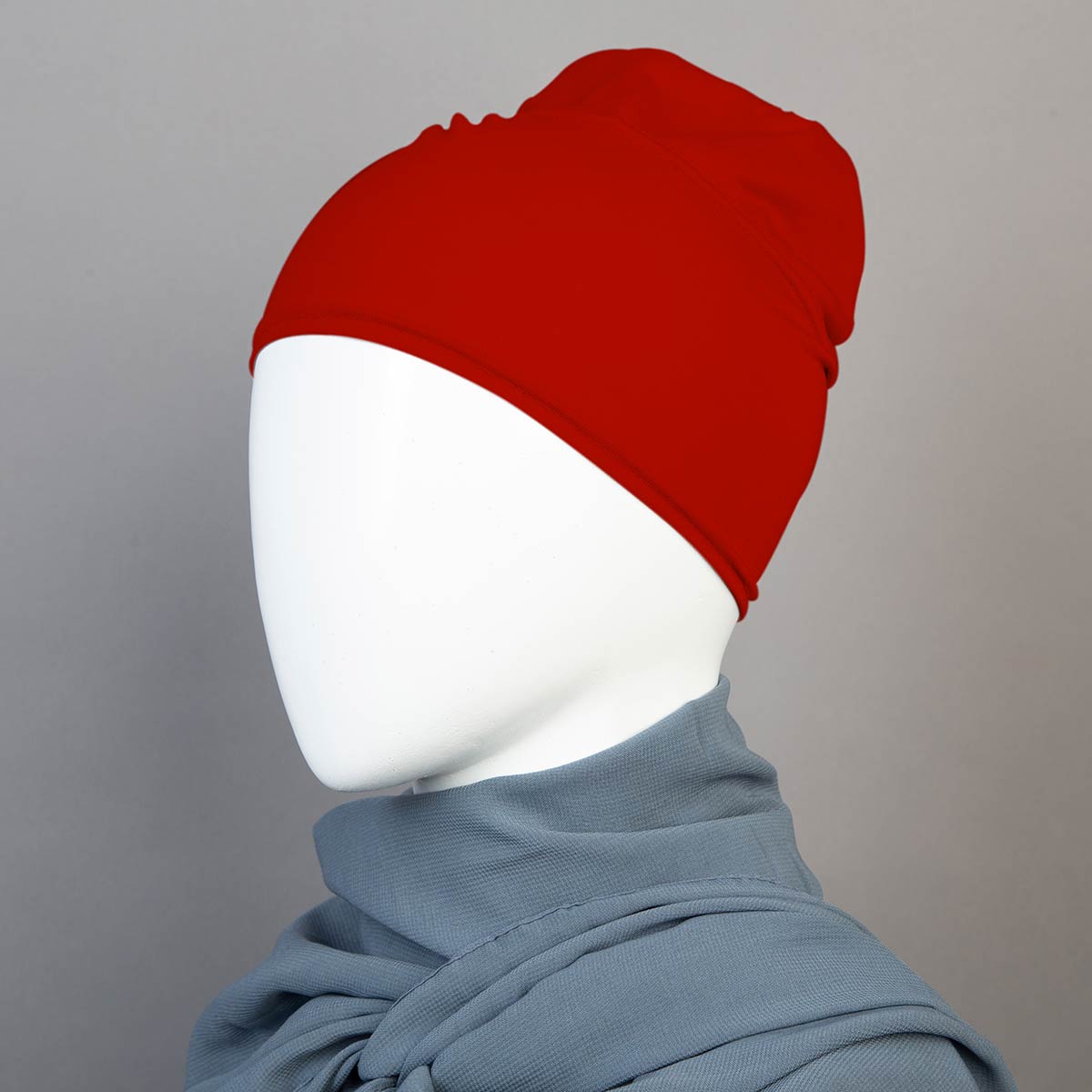 Red Tube Hijab Cap
