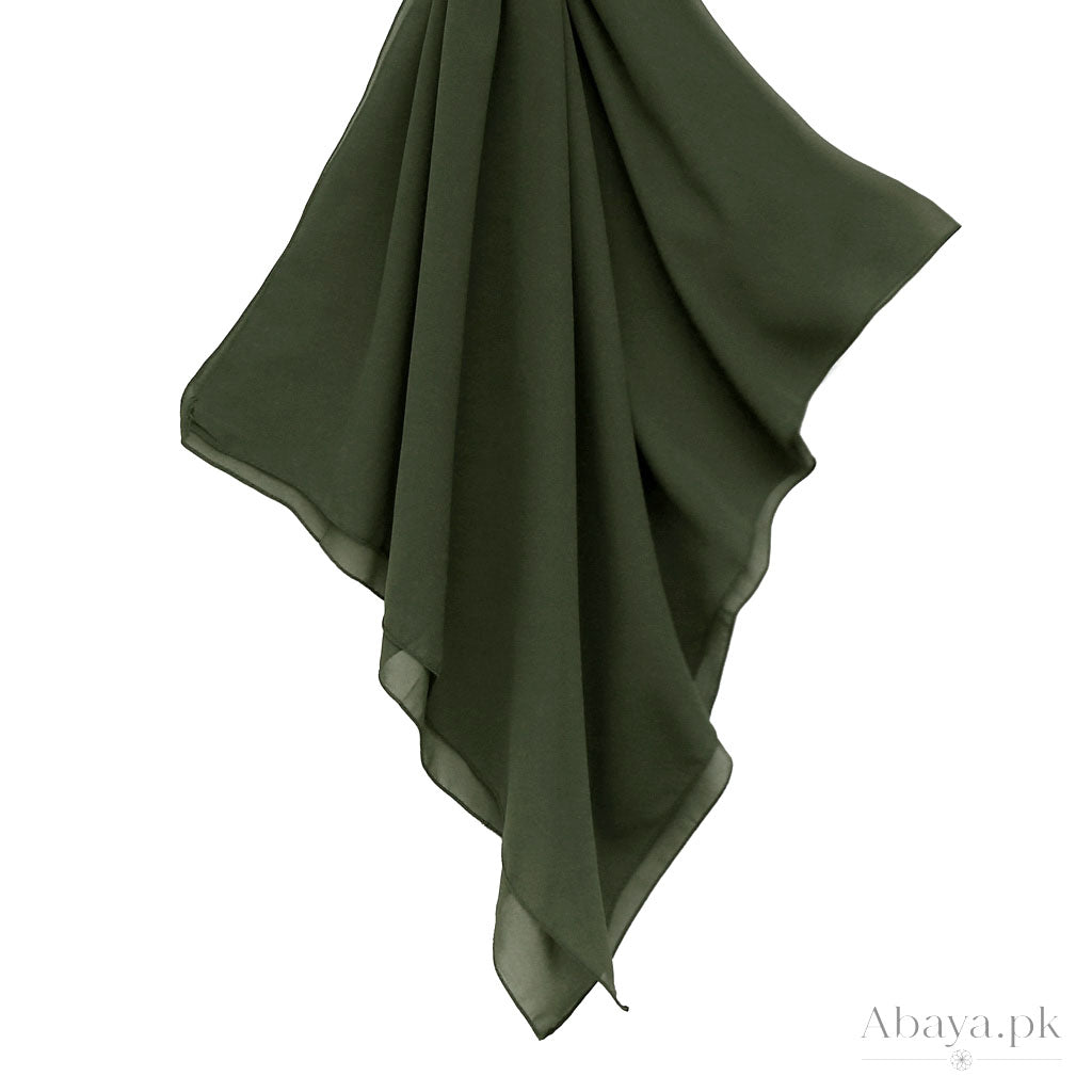 Georgette luxe – Army Green
